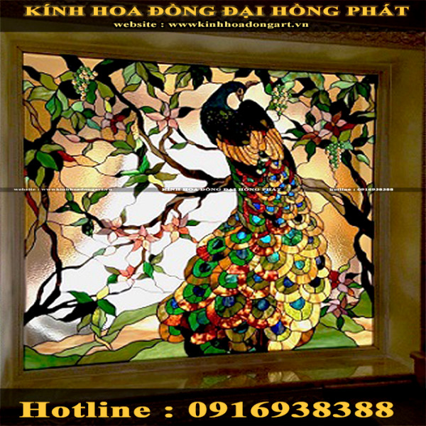 Tranh kính hoa đồng - 010