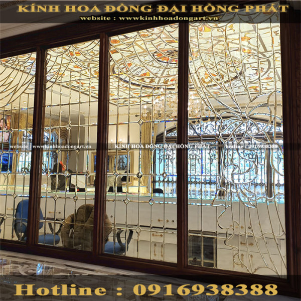 Vách kính hoa đồng VV - 014
