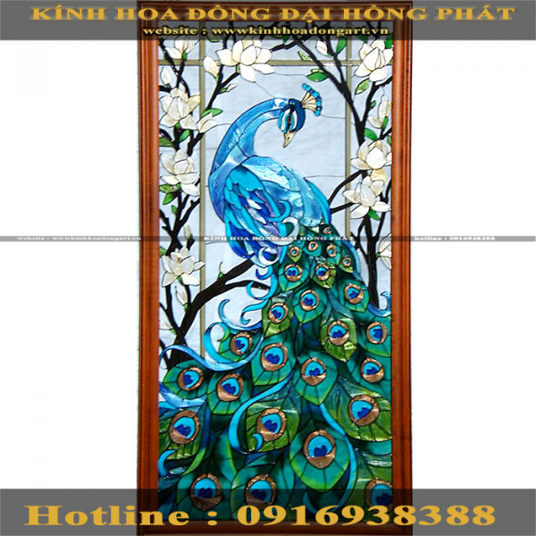 Tranh kính hoa đồng - 001