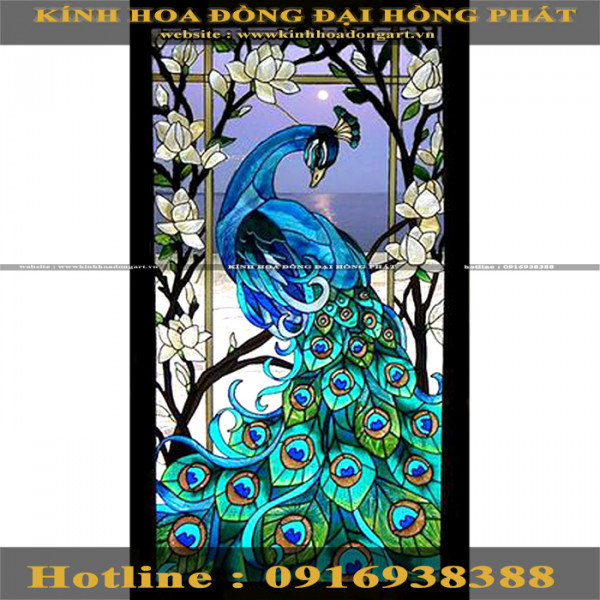 Tranh kính hoa đồng - 007