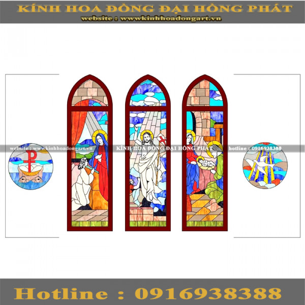 Kính nhà thờ KNT - 044