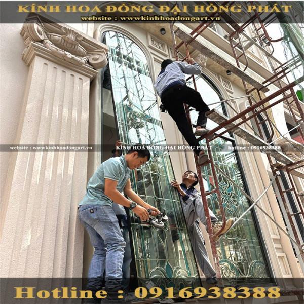Vách kính hoa đồng VM - 008