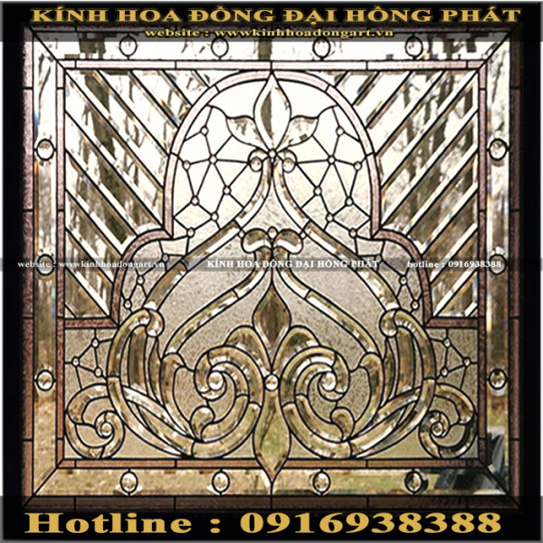 Vách kính hoa đồng VV - 015