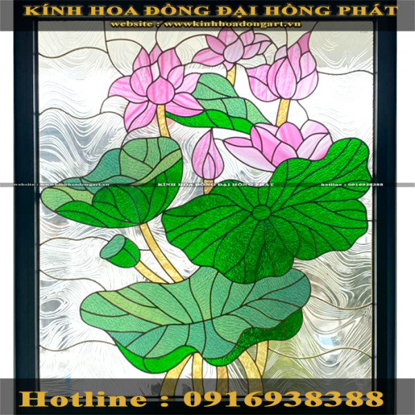 Tranh kính hoa đồng - 003