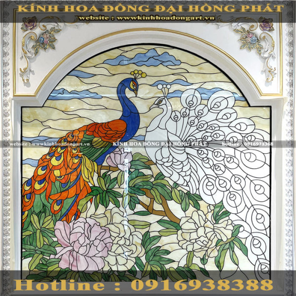 Vách kính hoa đồng VM - 020