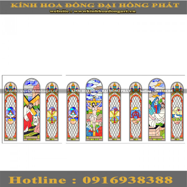 Kính nhà thờ KNT - 043