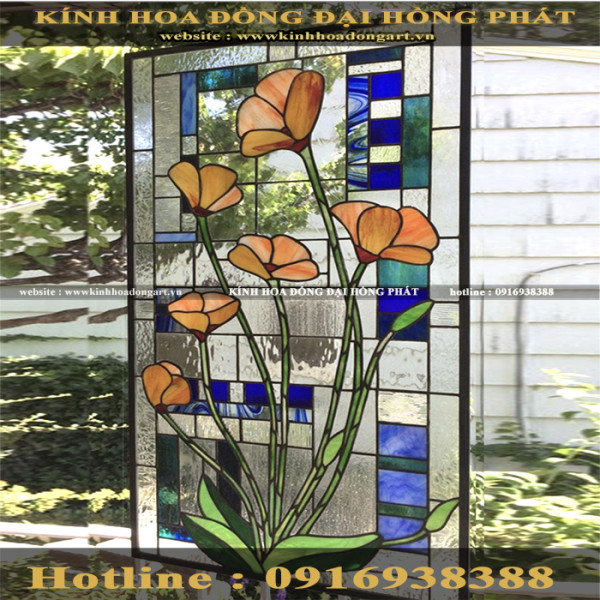 Vách kính hoa đồng VV - 018