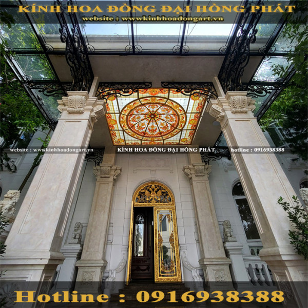 Dự án thi công trần kính hoa đồng công trình chú Tài - Hà Nội